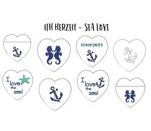Stickserie ITH - Sea Love Herzen